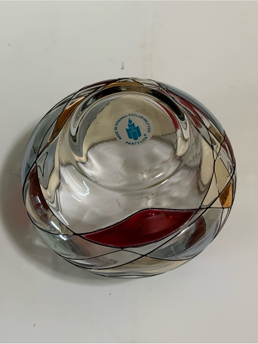 PARTYLITE Tiffany Tealight mosaic Candle Holder P0281 NEW in Box - Picture 4 of 9